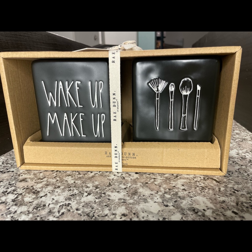 Rae Dunn WAKE UP MAKE UP